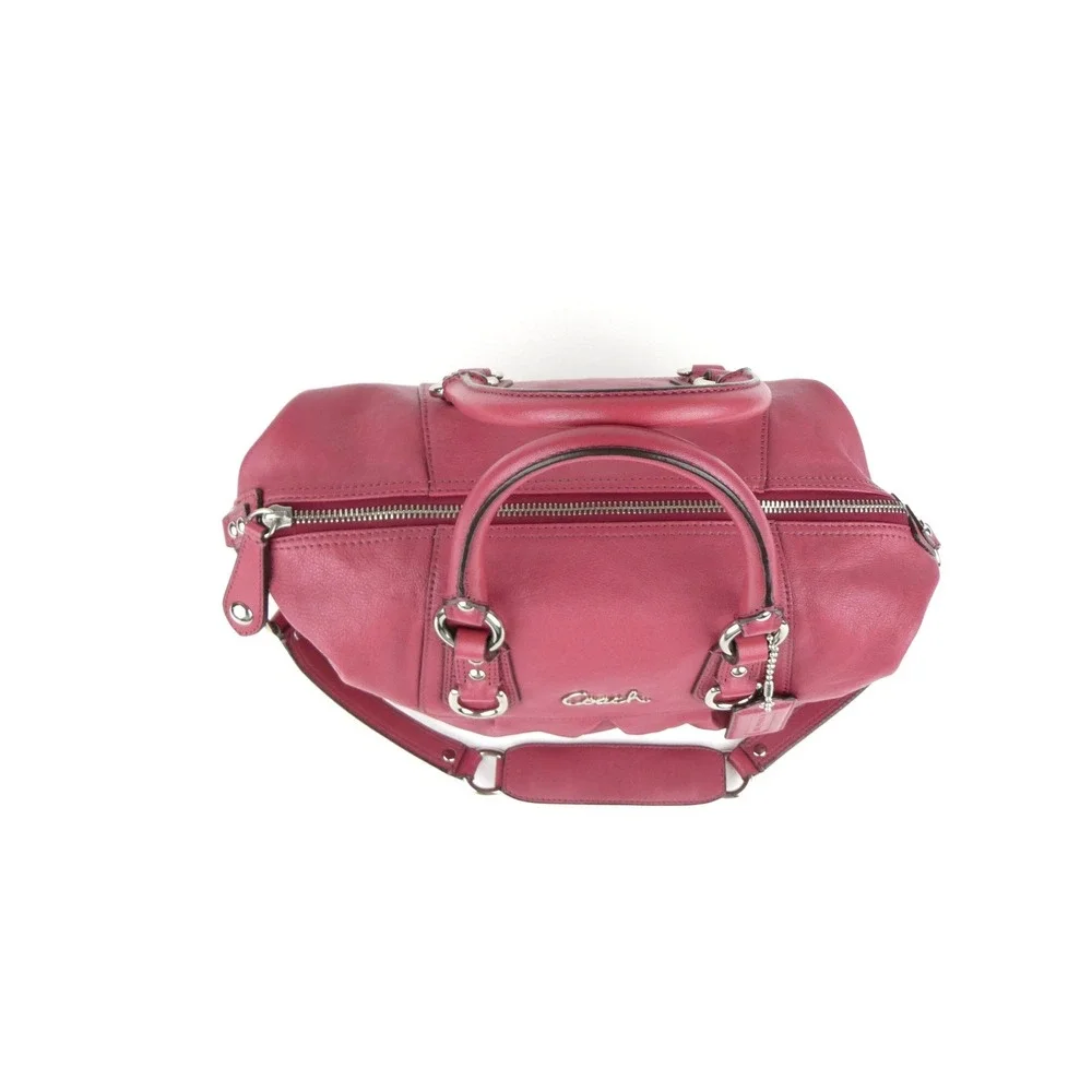 Coach Ashley Pink Leather Satchel Shoulder Bag F15445